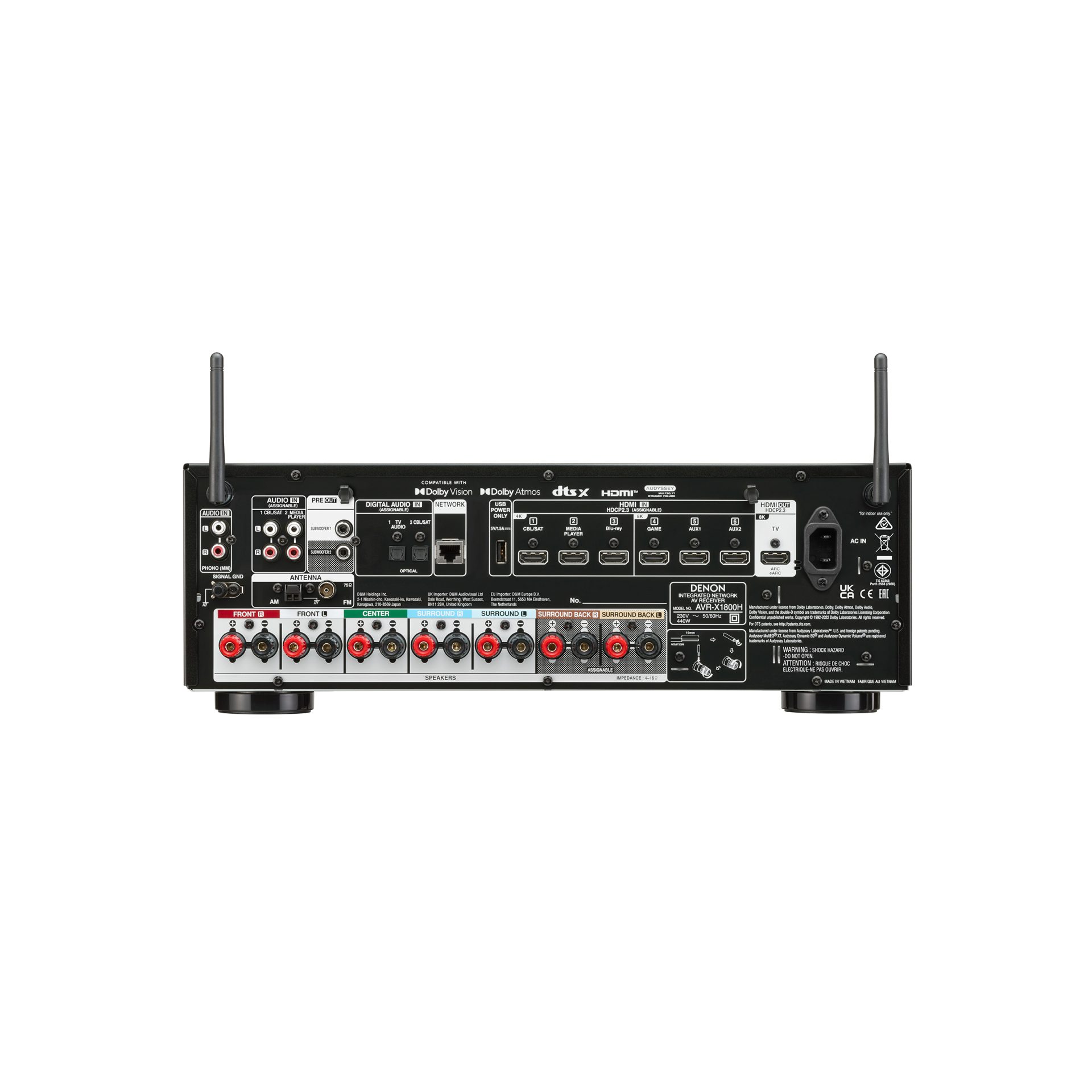 Denon AVR-X1800H (DAB) - Afbeelding 3