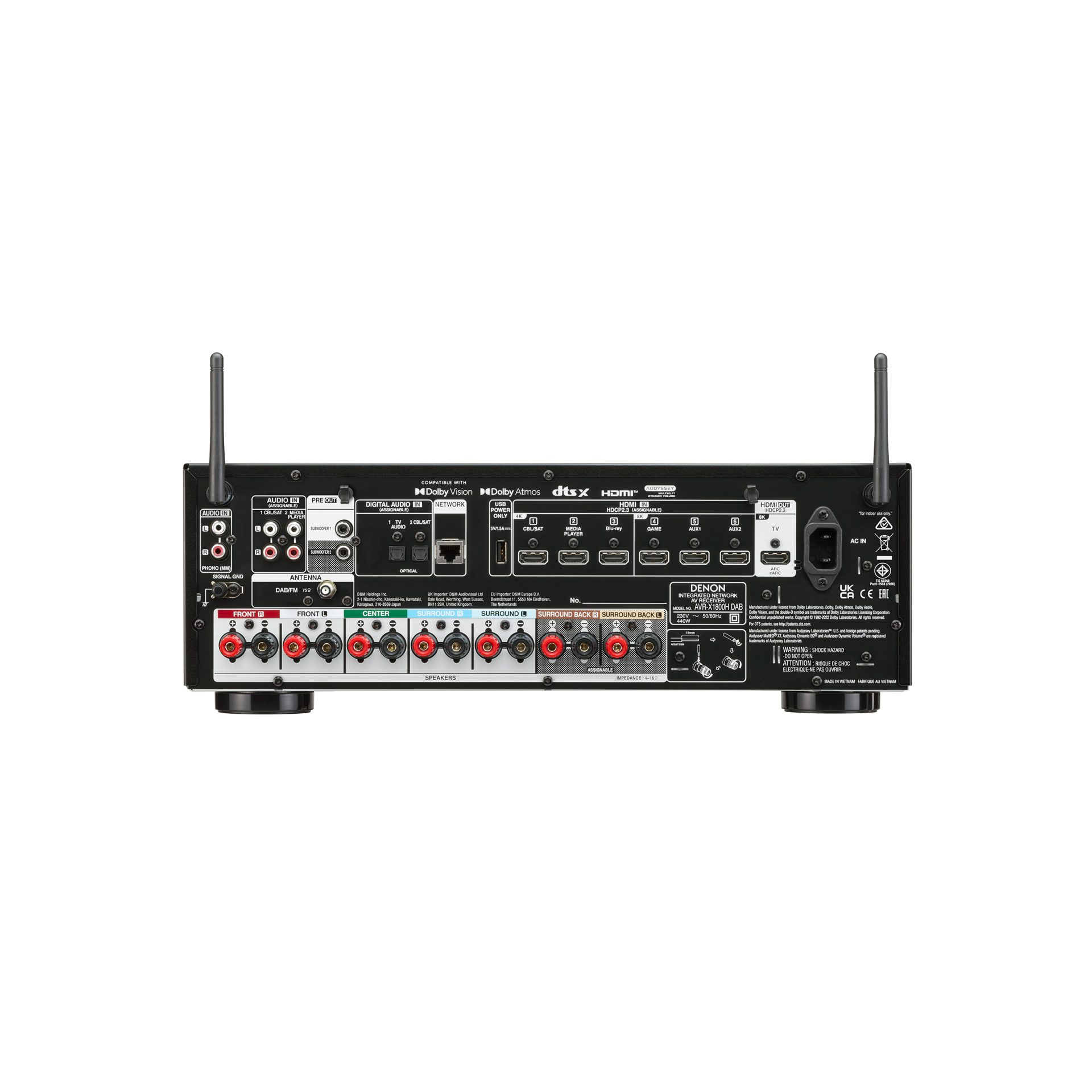 Denon AVR-X1800H (DAB) - Afbeelding 4